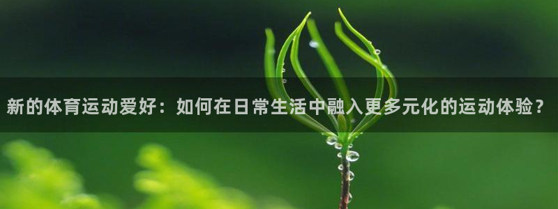 球速体育：新的体育运动爱好：如何在日常生活中融入更多元化的运动体验？